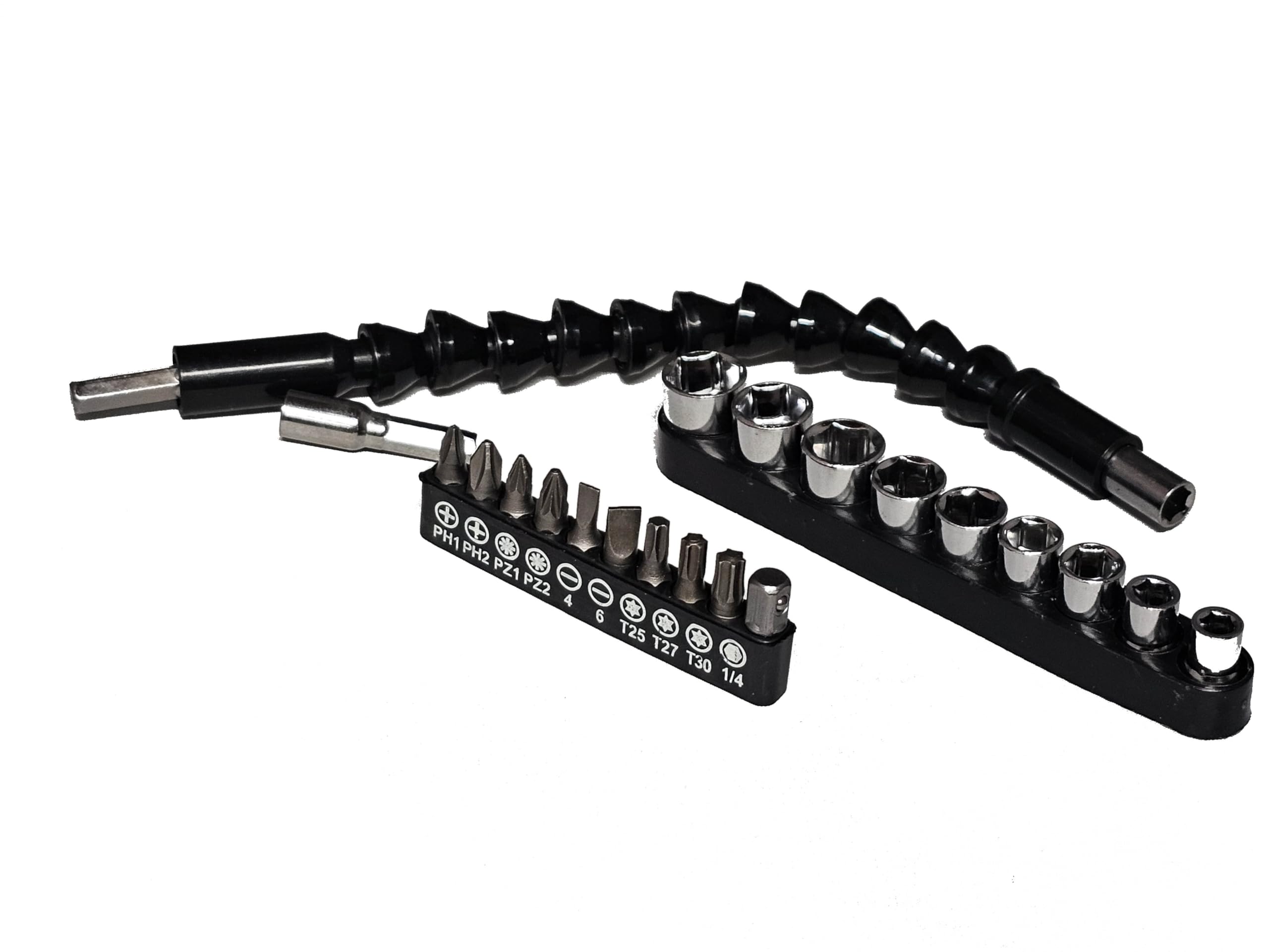 Flexible Drill Bit Extension, Wrench Extender Drill Bit Holder Set, Flexible Screwdriver Socket Wrench Shaft Tip - Image 3