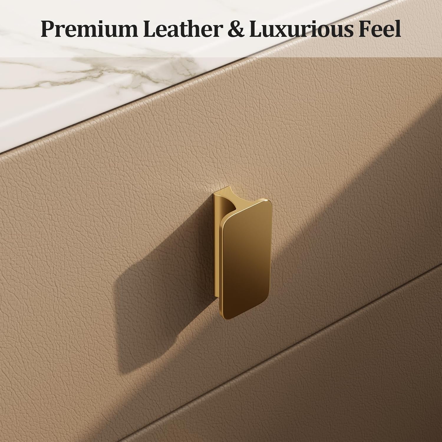 AQIMUELE Narrow Nightstand with Drawers, Narrow Side Table Leather, Small Bedside Tables for Bedroom. (Beige)