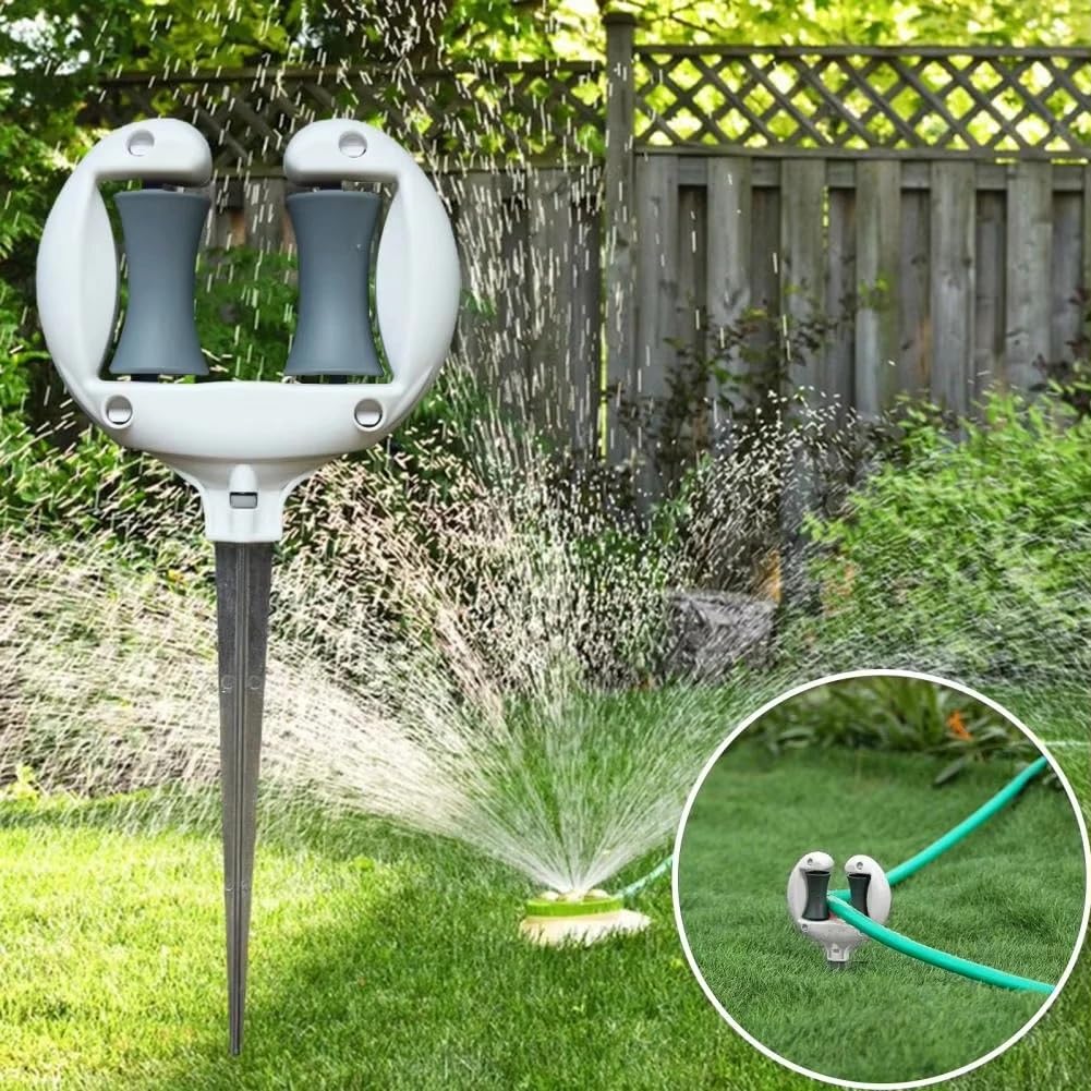 Guida for tubo da giardino in ferro Chiodo Posizionamento del dell'acqua Tenendo il rullo Testa appuntita Accessori for l'irrigazione antiscivolo per cortile, bordi sentieri(White6pc)