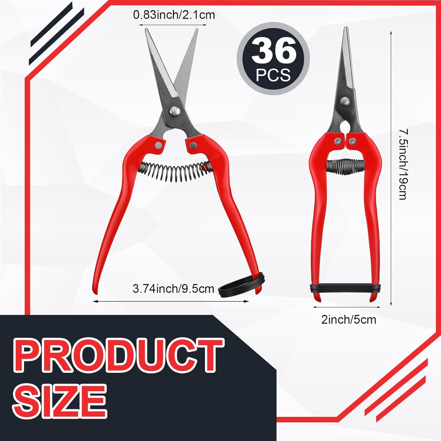 36 Pcs Straight Pruning Shears Florist Multi-tasking Garden Scissor Leaf Trimmer Floral Fruits Picking Sharp Gardening Snips for Arranging Flowers Harvesting Herbs Fruits Vegetables