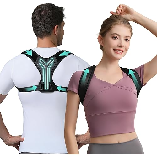 Upper Back Brace Posture Corrector For Women & Men,Lightweight Back Straightener Posture Corrector For Men,Adjustable Upper Back Support,Clavicle Brace For Round Shoulder & Hunchback (Large)