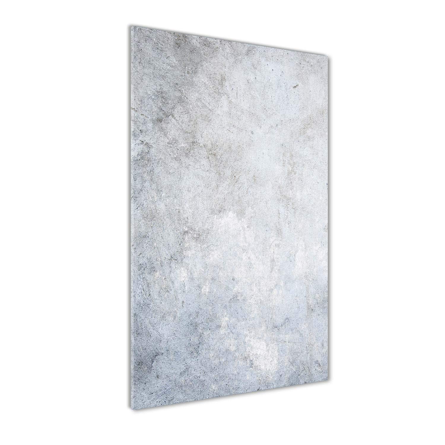 Image panoramique pour la cuisine et le salon en verre 60x120 cm style béton gris moderne