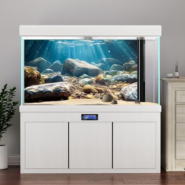 Foto 4 de 6 de Didooou Fondo de pecera de paisaje natural, fondo de acuario, pegatinas de acuario boutique, 30 cm, 40 cm
