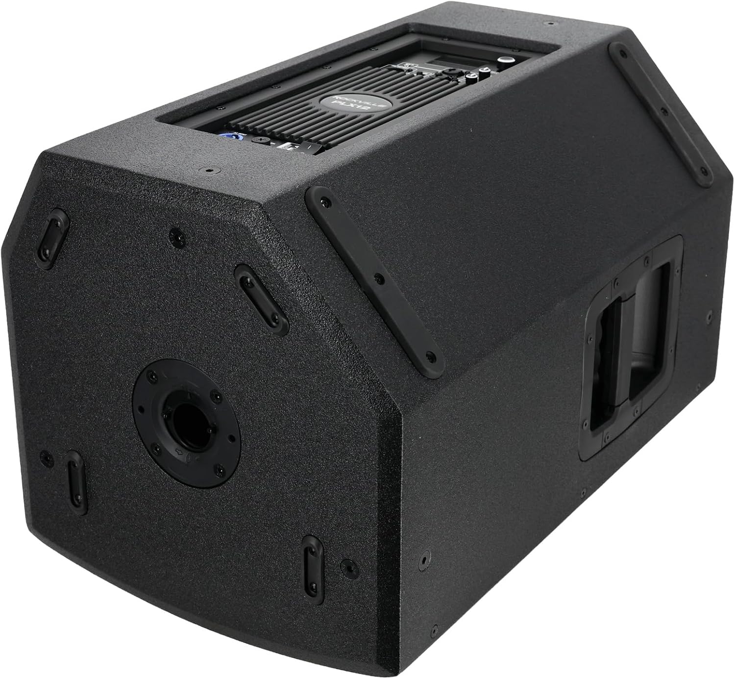 Rockville PLX12 12in Plywood Powered PA Speaker 3000W Peak 750W RMS Bluetooth Wedge Monitor, 127dB SPL
