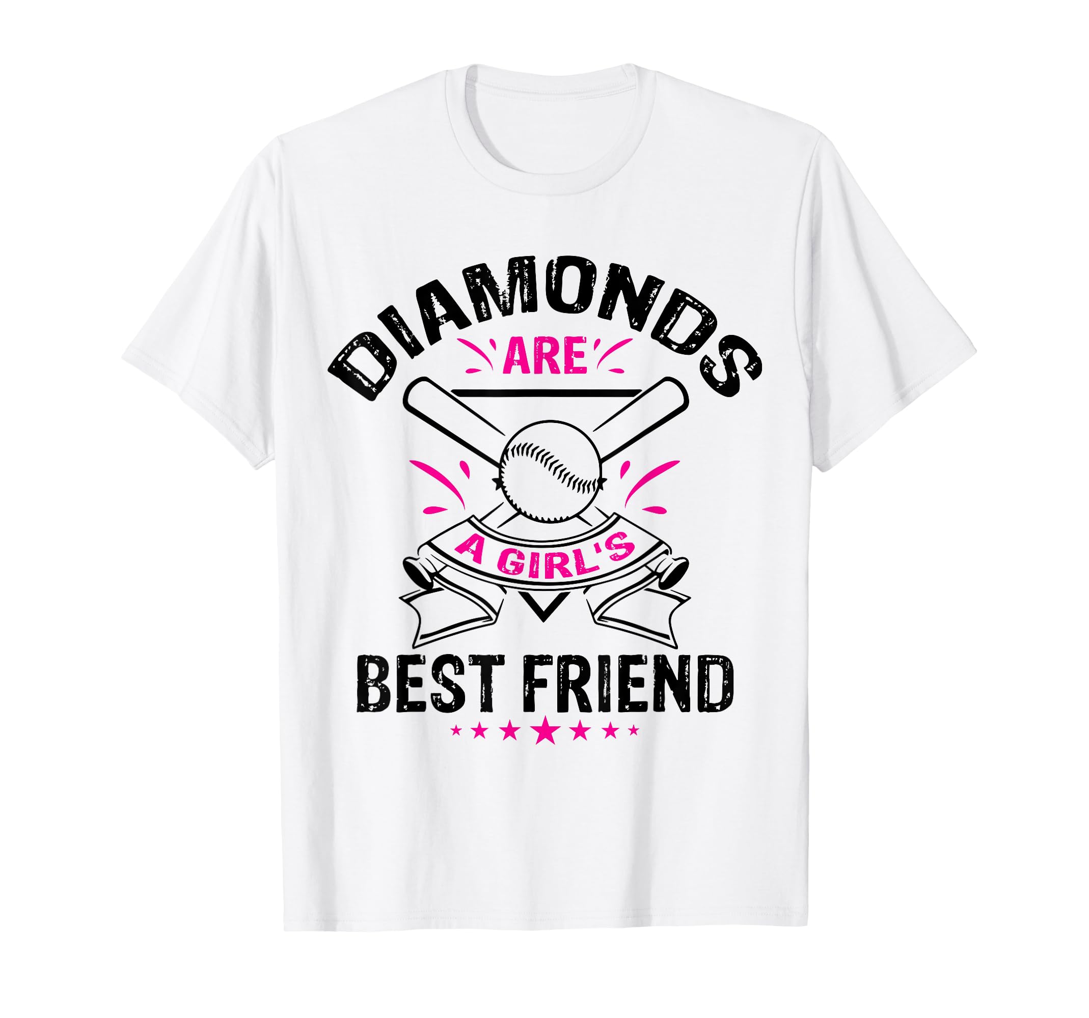Diamonds are a Girl's Best Friend TShirt | Baseball Team Tee T-Shirt