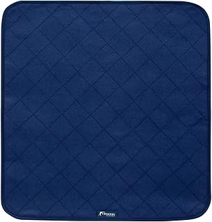 Waterproof Incontinence Chair Pads Non Slip Absorbent Pads, 22" x 21" Wheelchair Reusable Seat Pads Cover, Washable Nursery Pee Pad Seat Protector - Navy