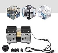 Vista 5 de Bomba de vacío sin aceite de alta presión 8Bar 100L/min/3.5CFM Bomba de succión de vacío de alto flujo 1400RPM Bomba de compresor de pistón sin