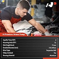 Vista 2 de Bomba de Agua del Motor A-Premium con Junta y Polea [compatible con DOHC, 6Cil 2.5 3.0 3.5L] Compatible con Mercedes-Benz