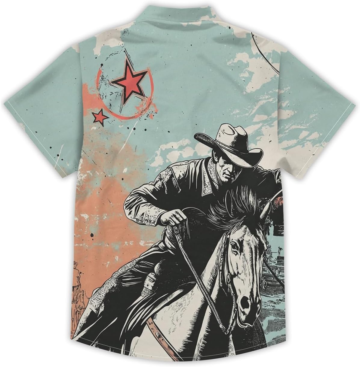Funny Cartoon Print Hawaiian Shirt for Men Beach Vacation Casual Short Sleeve Button Down Aloha Shirt image 5