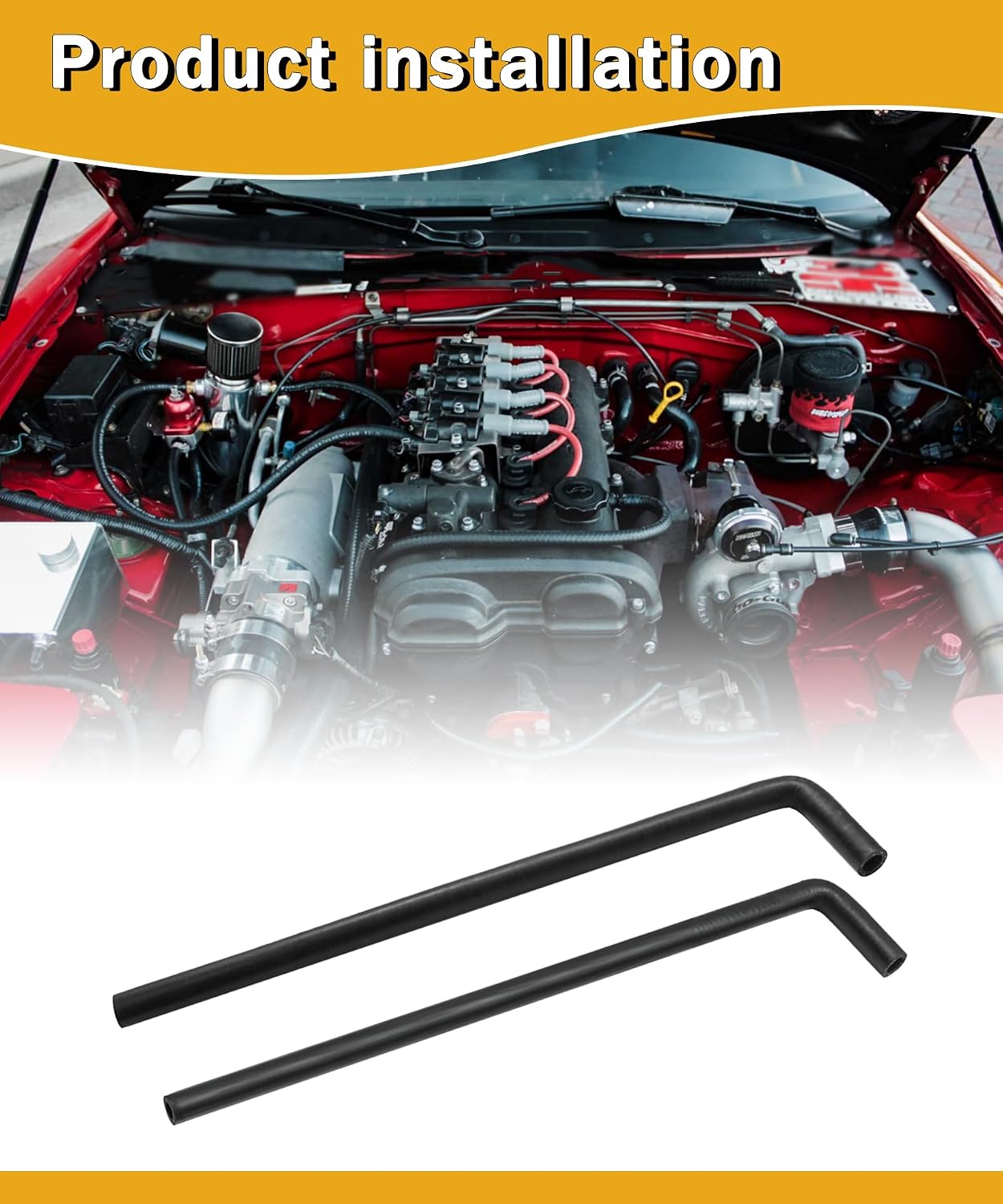 5/8" & 3/4"ID Coolant 90 Degree Elbow heater Hose, 4 Inch x 24 Inch Long LS Swap Coupler Hose Replace 551065