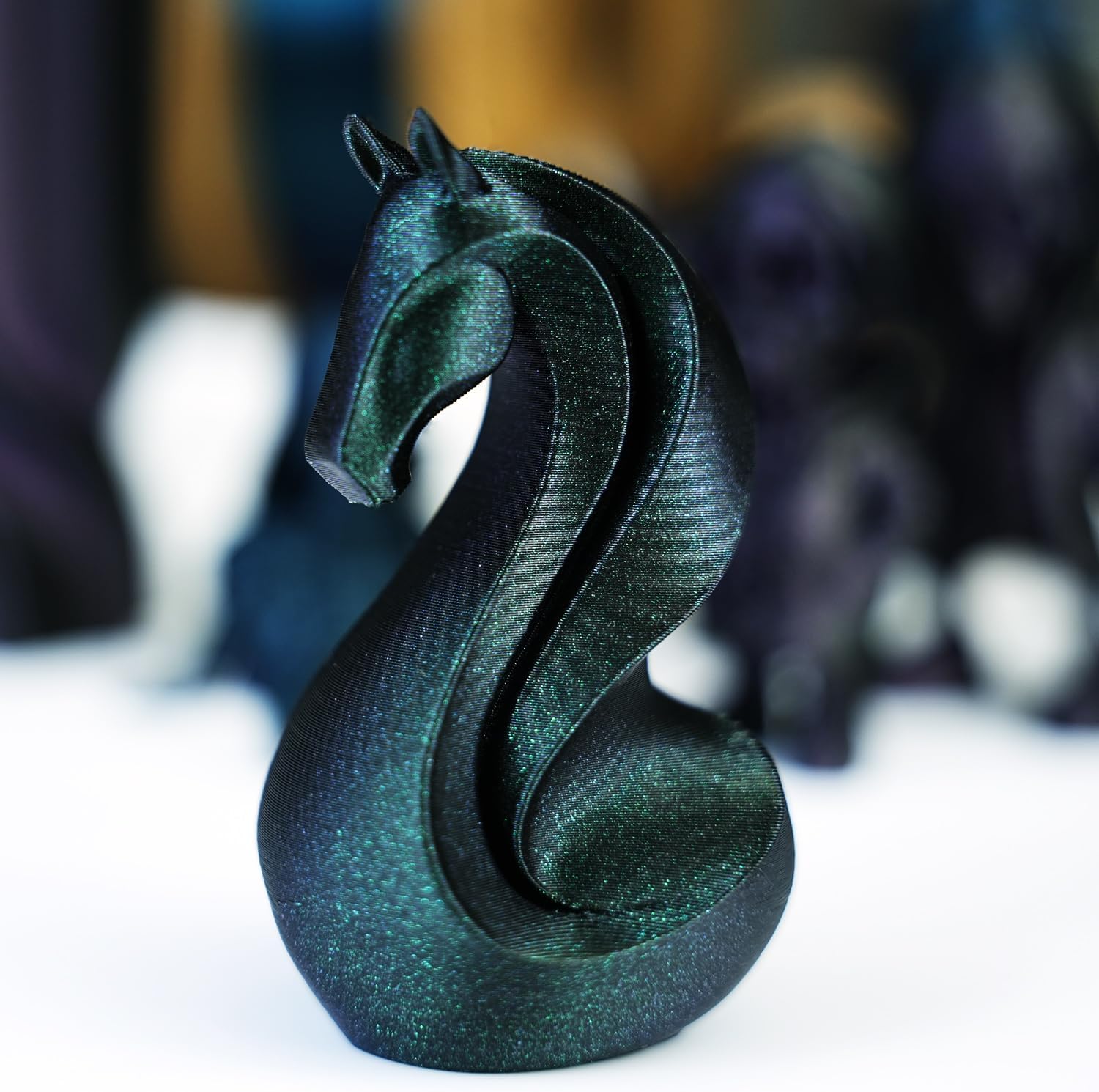 GratKit Starry Sky PLA, Glitter PLA Filament, 1.75mm Galaxy 3D Printer Filament, +/-0.03, 1KG/Roll, Glitter Magic Green