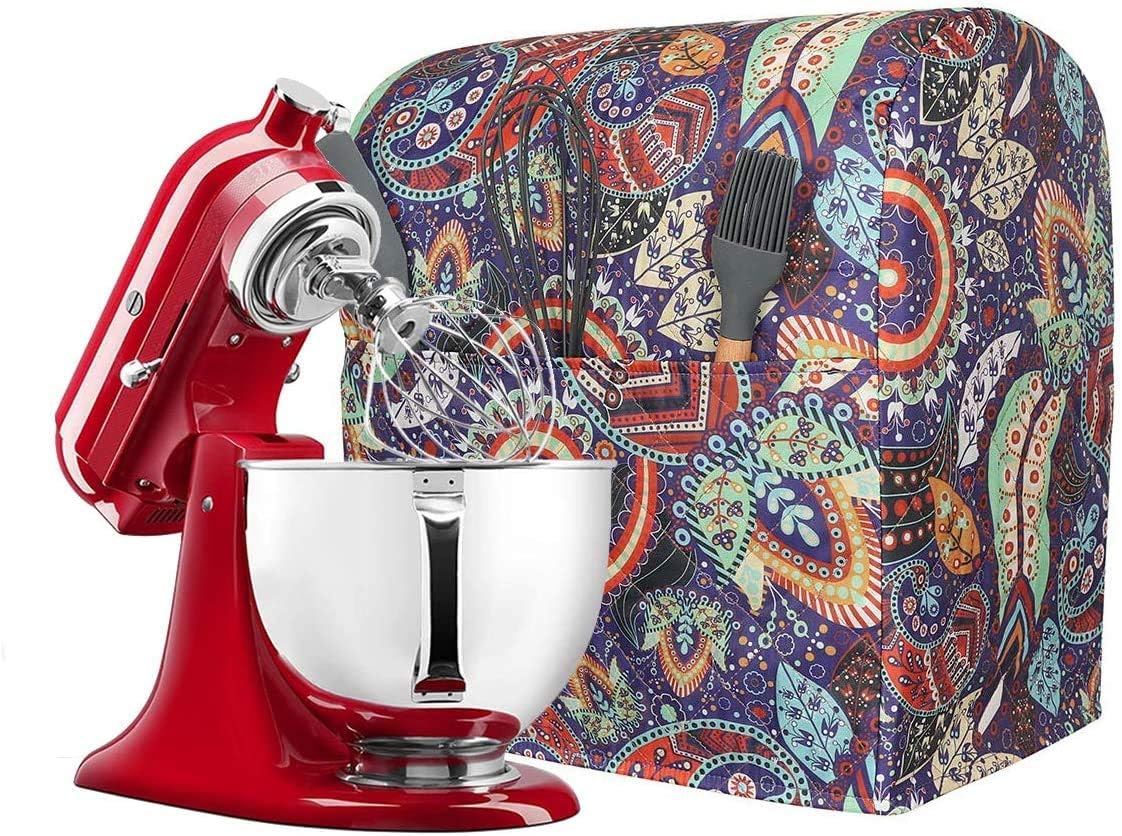 Hersent Kitchen Aid Mixer Cover, Stand Mixer Cover Compatible with 5-8 Quart Kitchenaid/Hamilton Stand Mixer, Dust Cover with Pockets, Kitchen Aid Mixer Accessories Fits for All Tilt Head & Bowl Lift