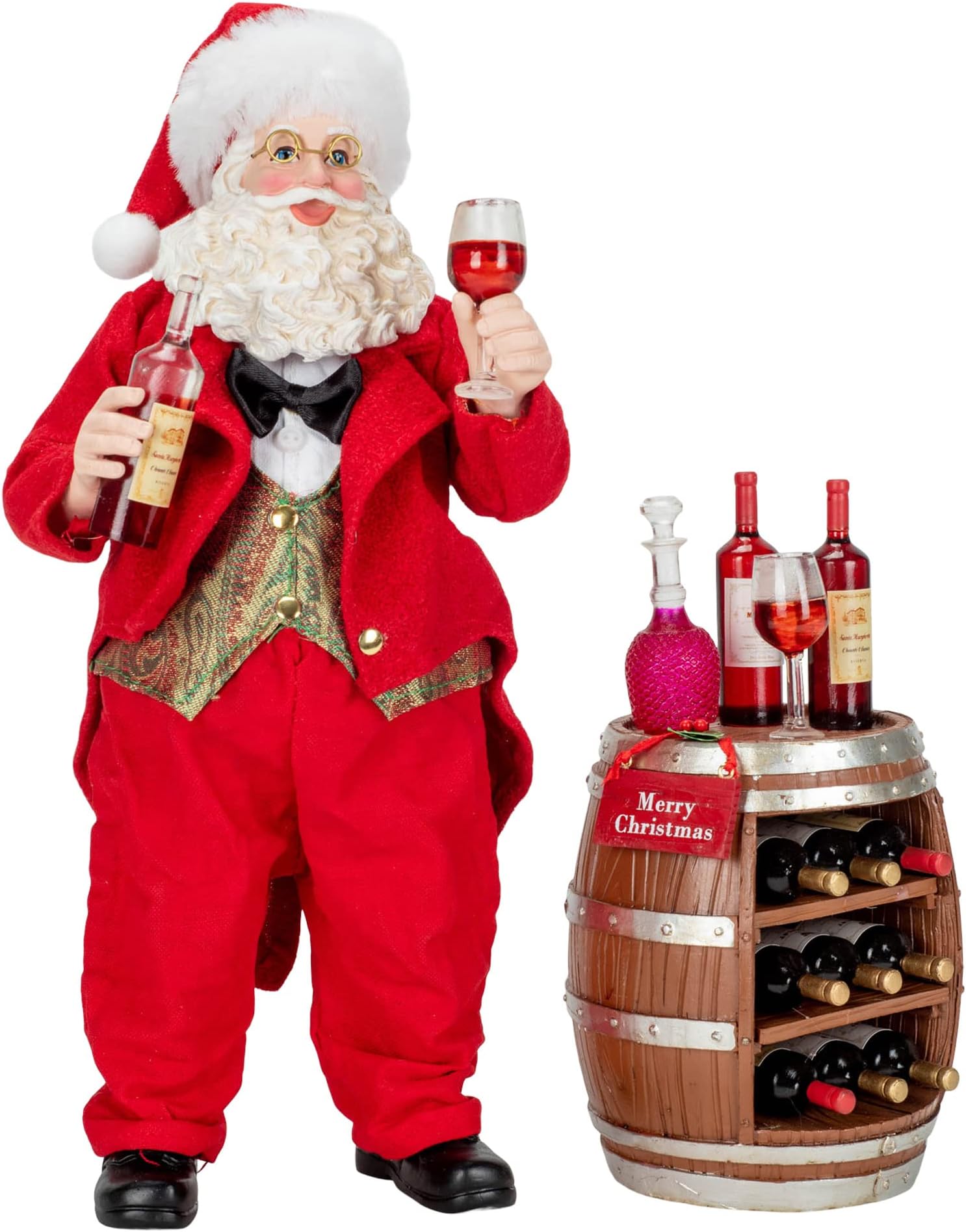 Kurt Adler Weihnachtsmann Mit Schlitten & Rentier - 25,4cm Weihnachtsdekoration