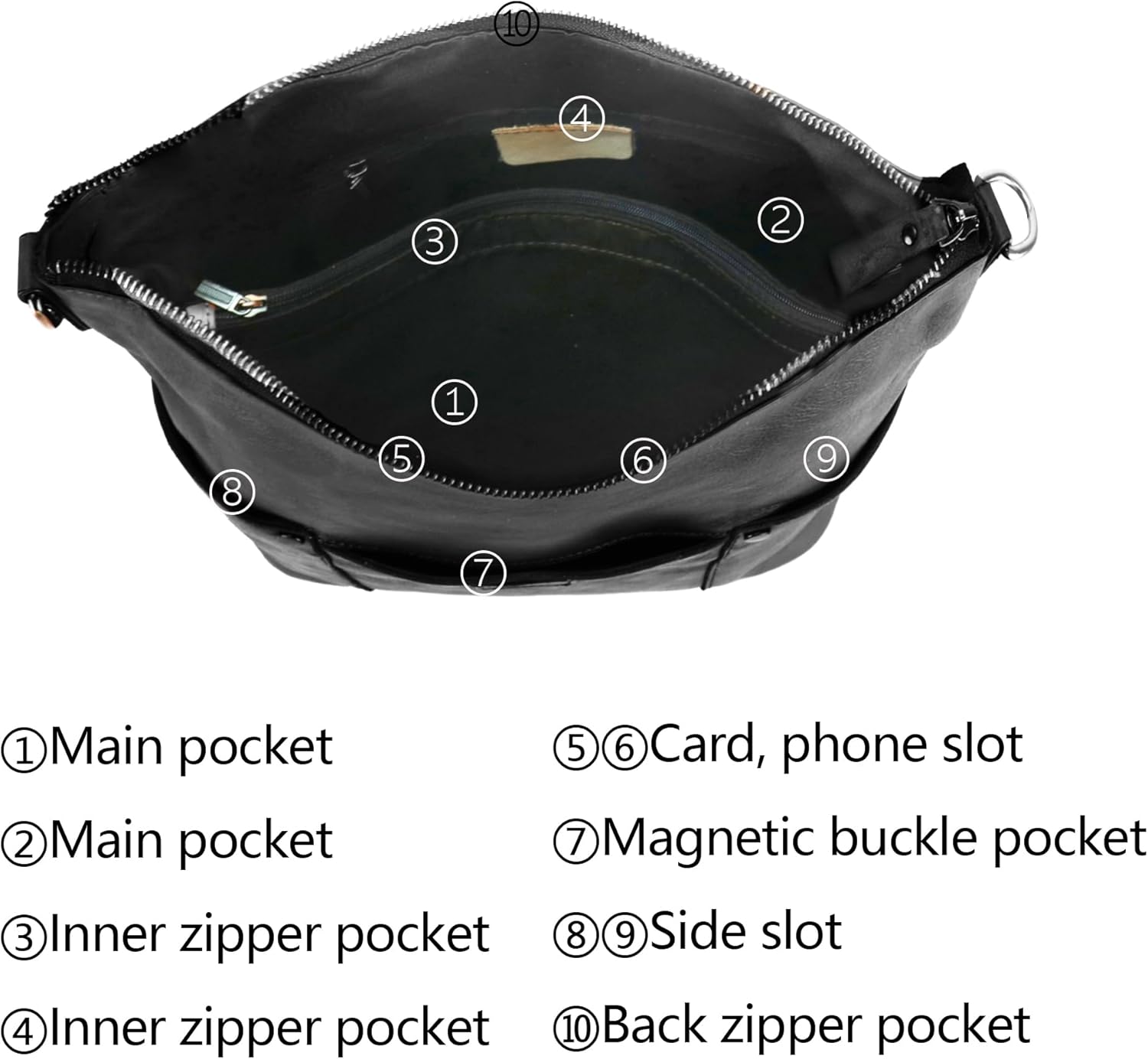 LETEULO Hobo Bag for Women Crossbody Bag Purse and Handbag Leather Shouler Bags - Image 5