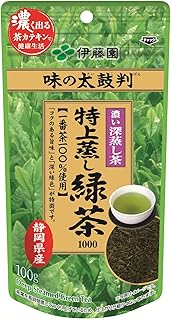 伊藤園 味の太鼓判 特上蒸し緑茶 1000 煎茶 100g