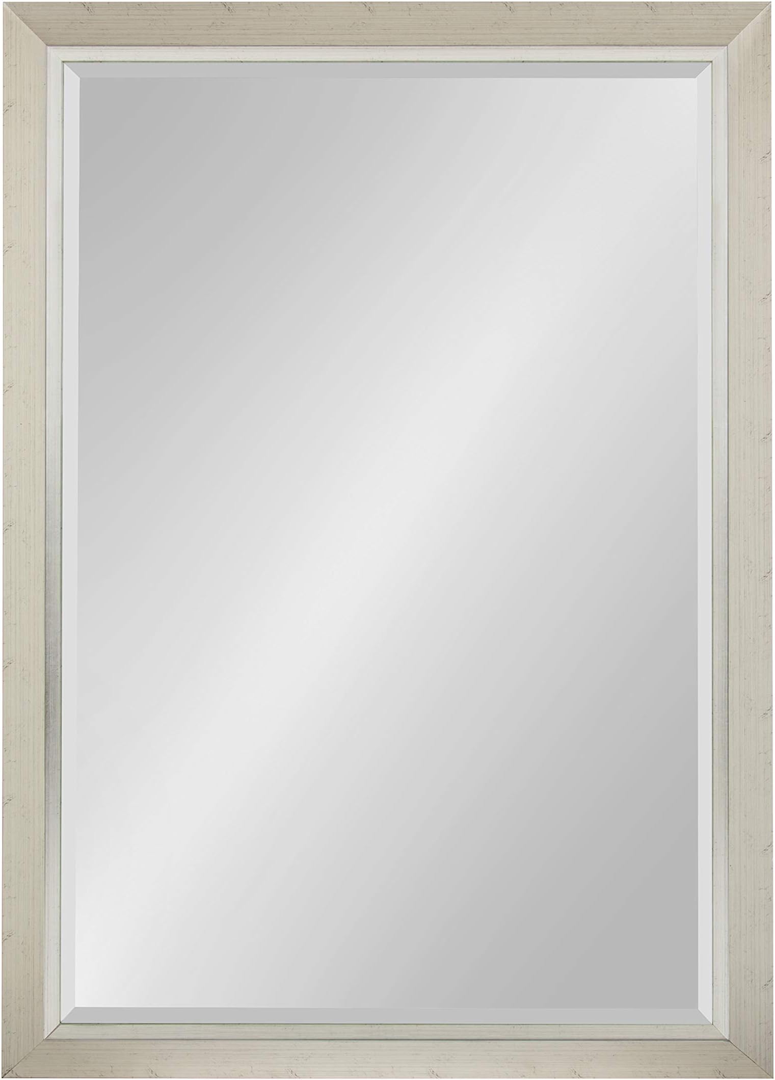 Kate and Laurel Lohman Large Framed Rectangle Wall Mirror, 28x40 Silver