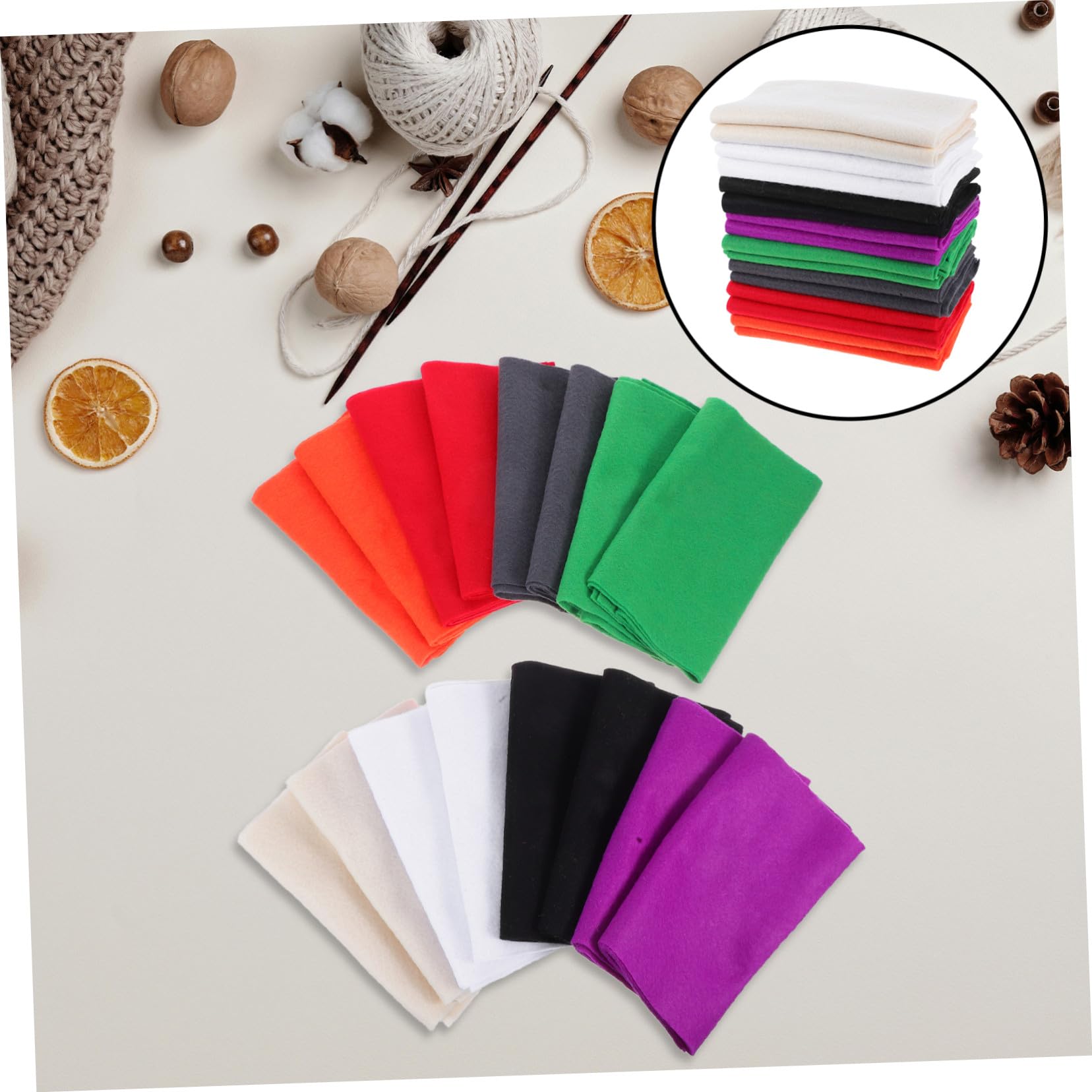 Gadpiparty 16stücke Farbige Filzplatten Für Bastelarbeiten Nähen Und DIY-projekte Strapazierfähiger Filzstoff Mit Feiner Textur Für Kreatives Gestalten Und Schulprojekte