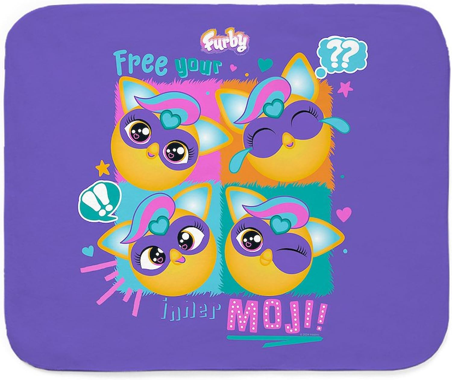 CafePress Furby Inner Moji Sherpa Fleece Throw Blanket 60" L x 50" W