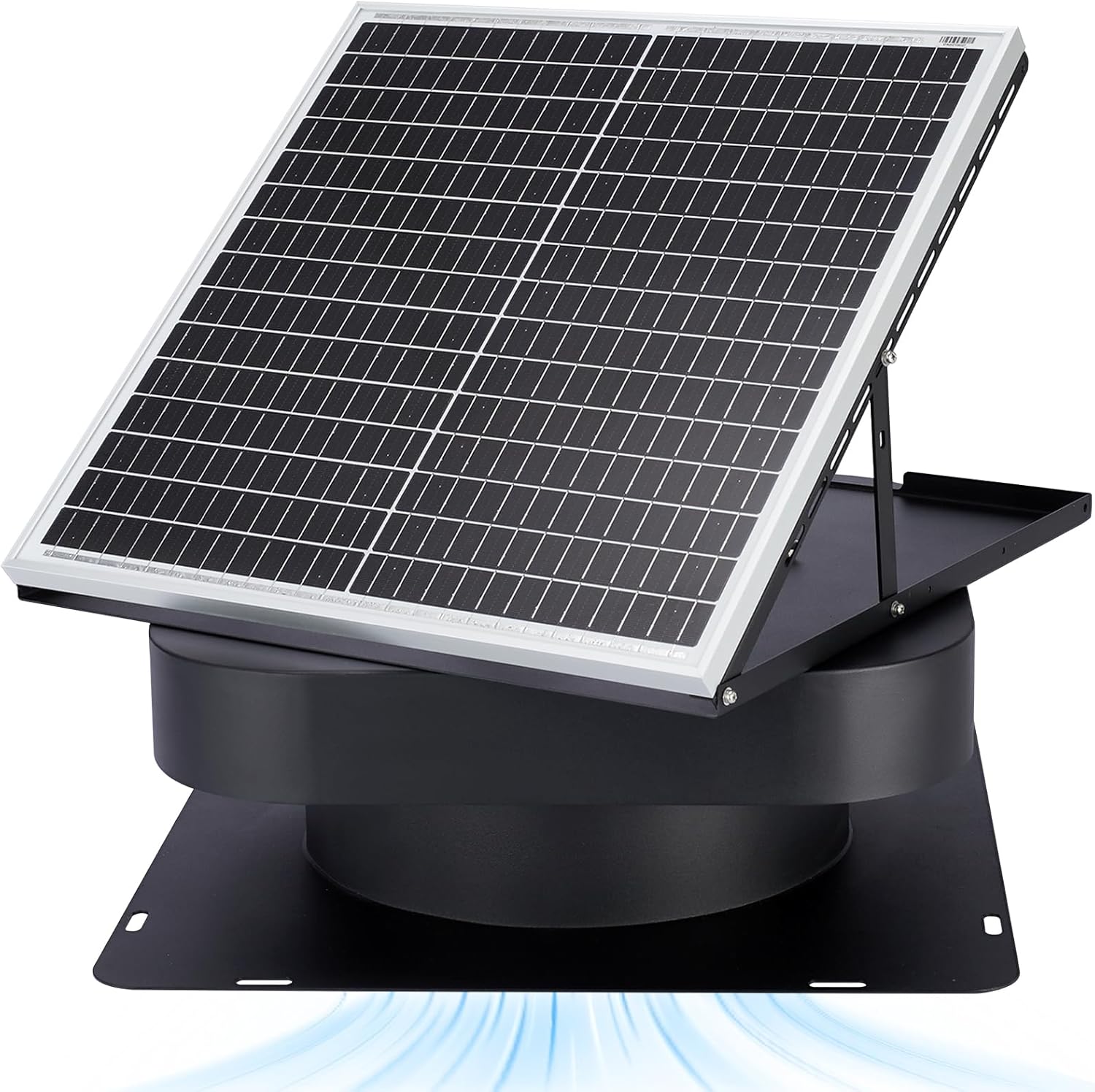 Photo voltaic Attic Fan 30W Controller-Free Auto Ventilates As much as 2800 Sq Ft, Photo voltaic Roof Vent with 5-Blade Alloy Fan & Adjustable Panel for Residence, Storage