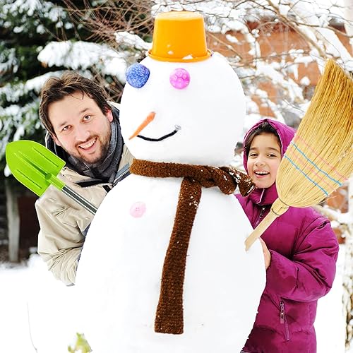 Miniatura 7 de Dsmile Paquete de 2 palas de playa para niños, palas de arena de 24.4 pulgadas de largo, herramientas de jardinería, pala de nieve con mango de