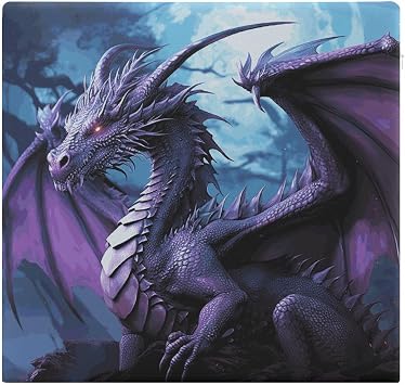 Dining Chair Cushion with Removable Washable Cover,Seat Cushion Chair Cushions,Purple Dragon Purple Moon Chair Pads for Kitchen, Indoor Dining Room, Patio Chairs, Bay Window