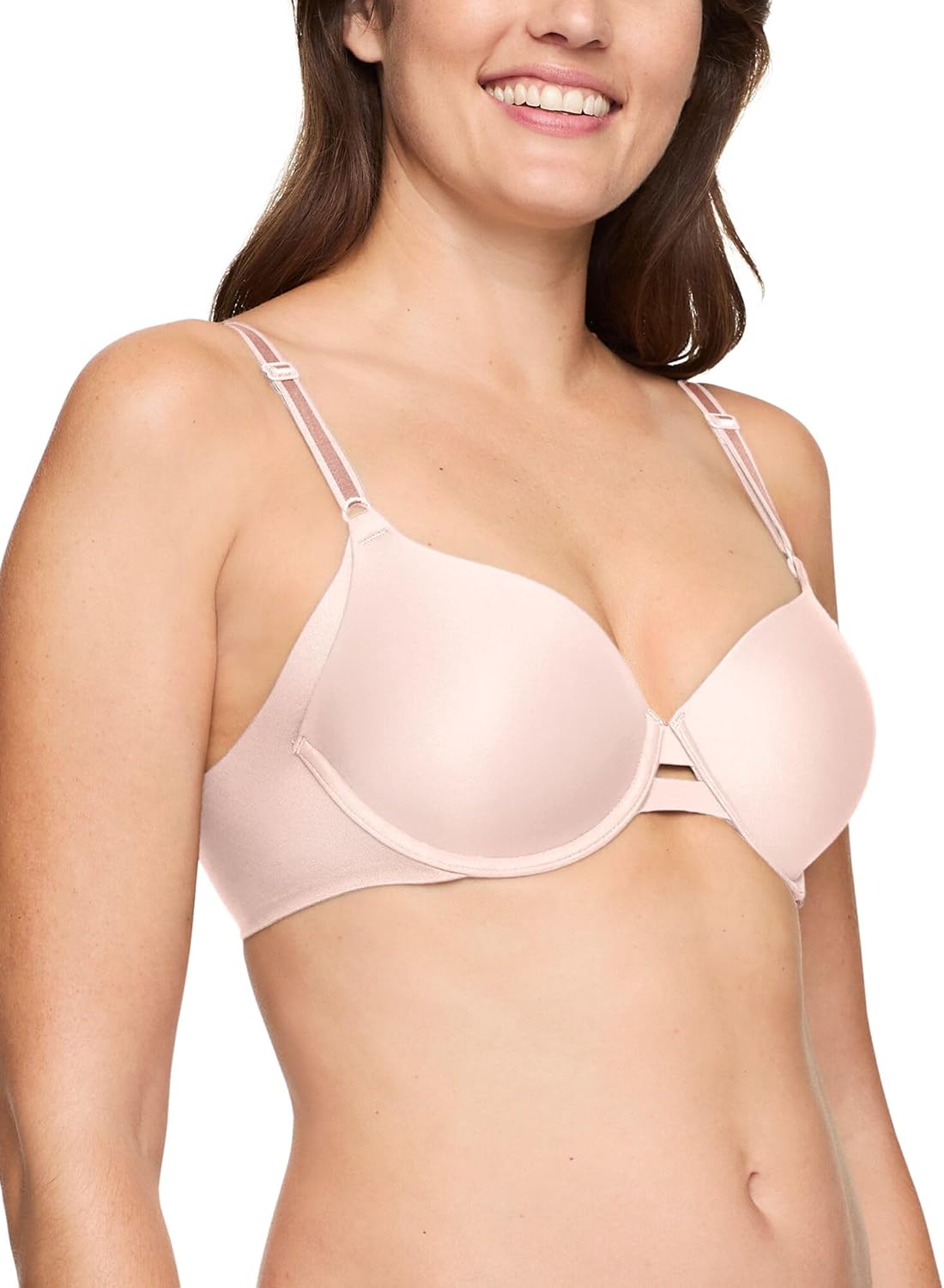 Warner's Womens No Side Effects Underarm-Smoothing Comfort Underwire Lightly Lined T-Shirt Bra 1356 - Image 2