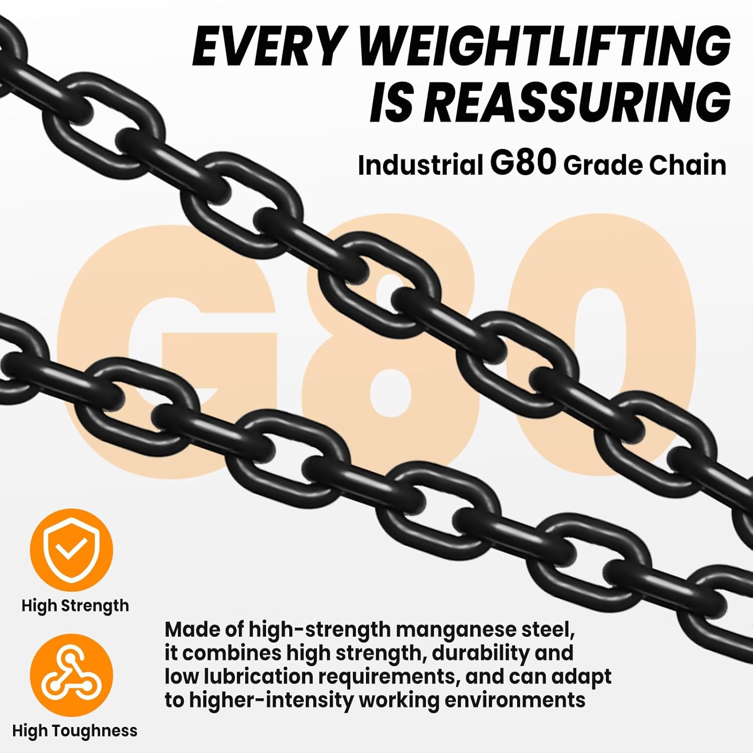Vohala Manual Lever Chain Hoist, 6 Ton 13200 lbs Capacity 10 FT Come Along, G80 Galvanized Carbon Steel, 360° Rotation & Auto Chain Leading,with Double-Pawl Brake
