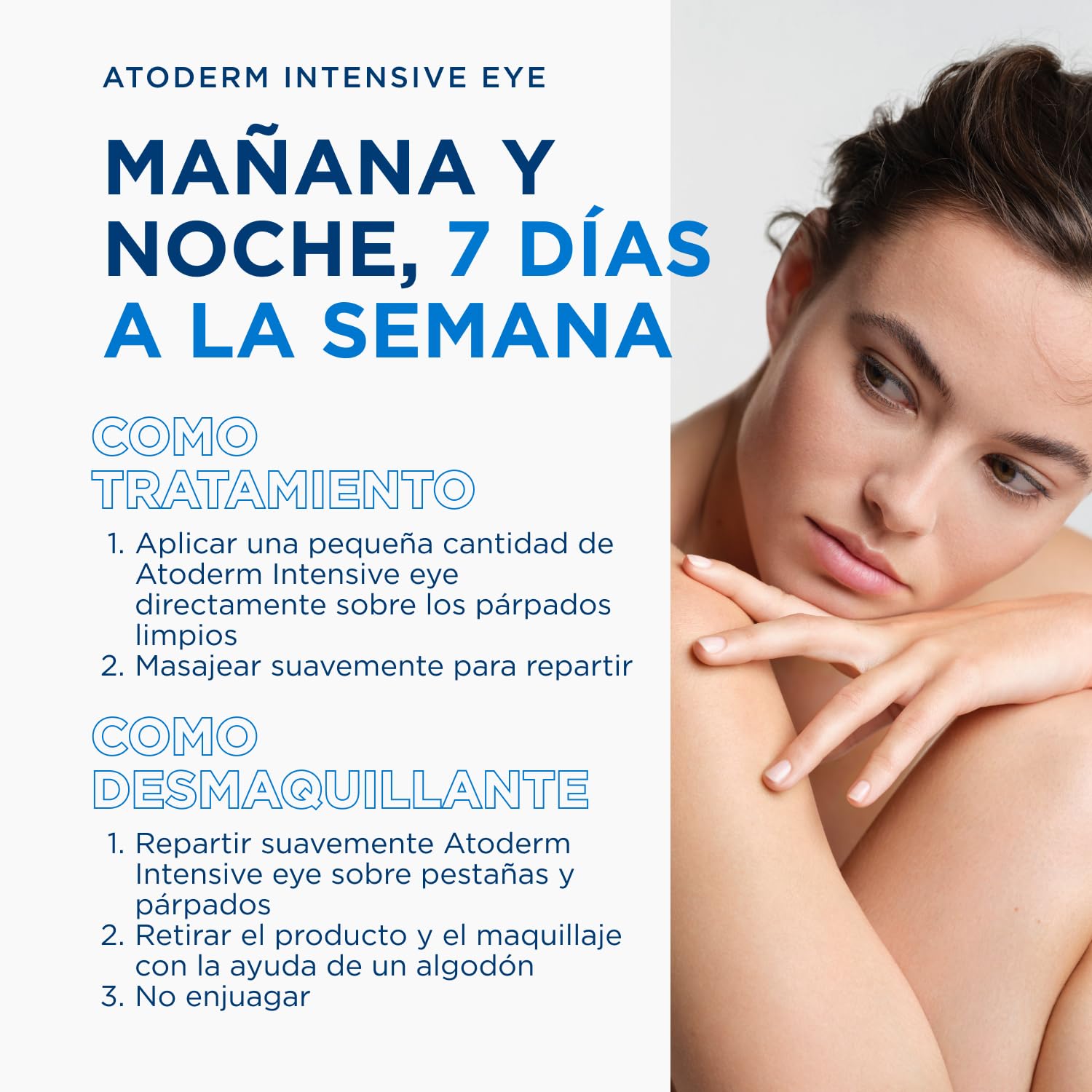 BIODERMA Atoderm Intensive Eye - Trattamento Palpebrale 3-in-1 Detergente, Lenitivo e Riparatore - Buona Base per il Trucco - Pelle molto Secca e Irritata con Tendenza Atopica - Tubo da 100 ml