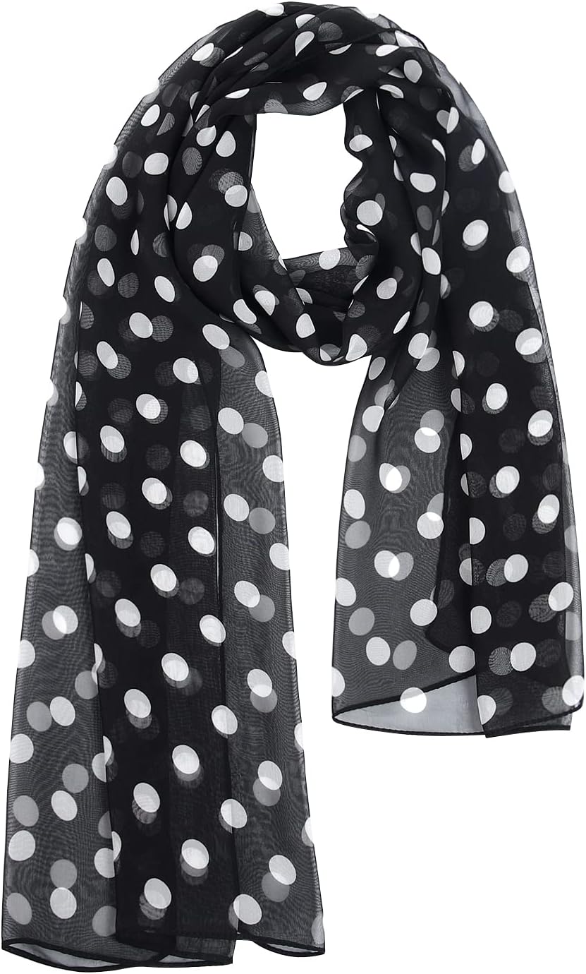 Women Soft Floral Print Shawl Chiffon Sheer Scarf