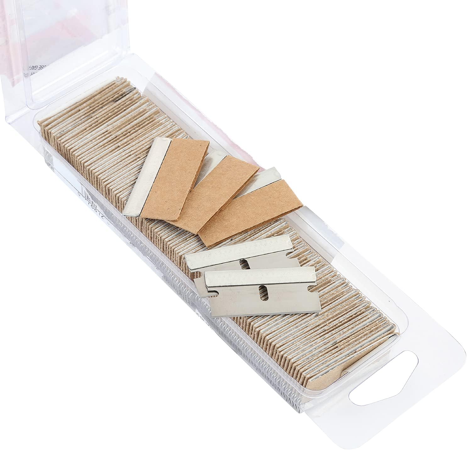 OEMTOOLS 25181 Razor Blades, 100 Pack Utility Knife Blades Refills, High Carbon Steel Utility Blades for Removing Paint and Decals, Fits Standard Razor Tools, Made in the USA