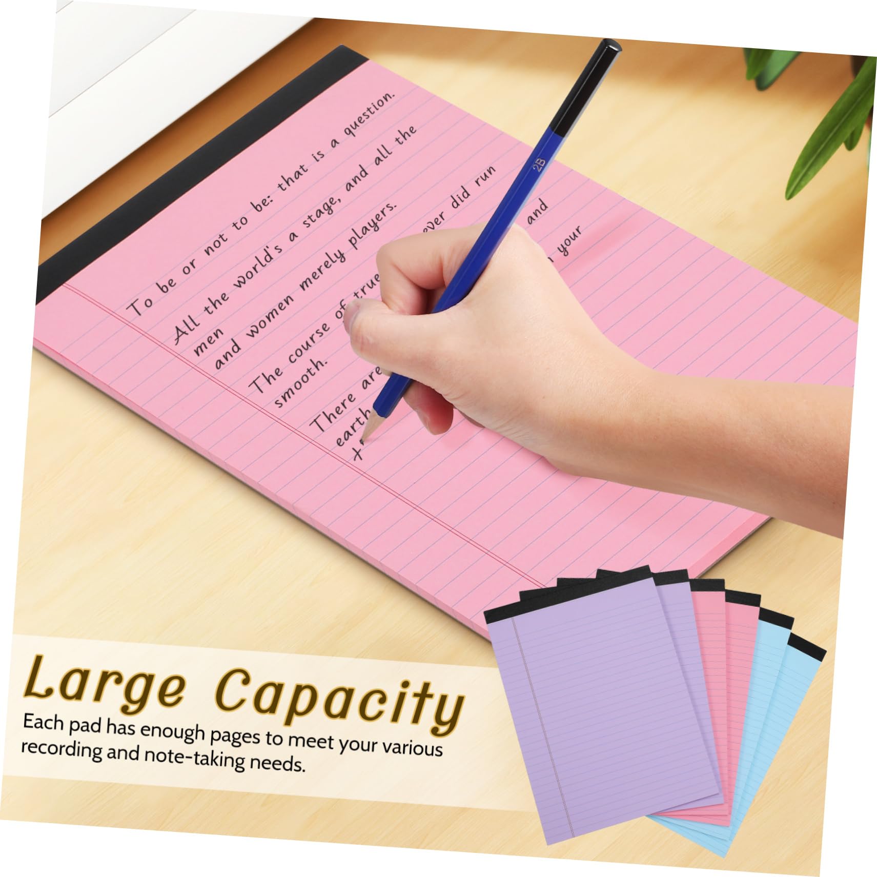 Operitacx Set 6 Pezzi Blocchi Note Carta a Righe per Appunti Ufficio e Scuola, Design Elegante e Pagine Ampie per Note e Lavoro Quotidiano