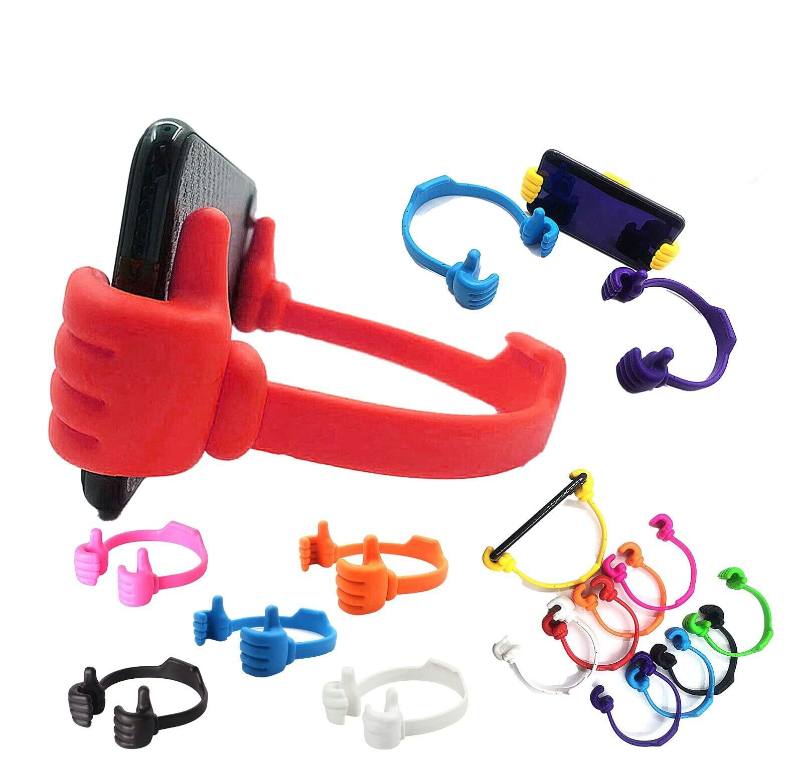 Lifemaison 1Pcs Thumbs Up Lazy Phone Stands - Phone Holder, Portable Mobile Phone Holder, Thumb Design Phone Stands,Fun Phone Stand, Lazy Phone Holder for Kids Cell Phone, Phone (Random Color)