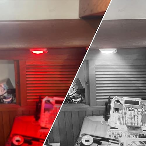 Miniatura 7 de Partsam 1 luz LED redonda de 4 pulgadas, montaje en superficie para el hogar, camión, caravana, remolque, barco, avión, luz interior de 4 pulgadas,