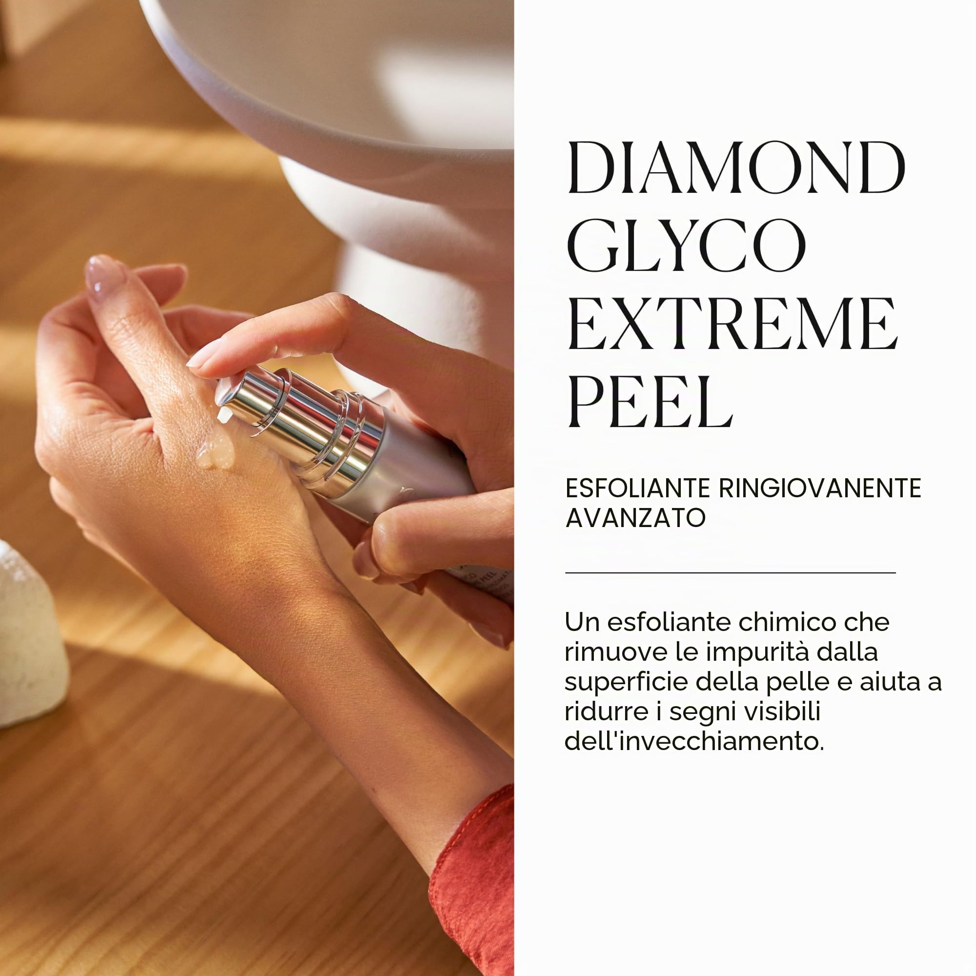 Natura Bissé Diamond Glyco Extreme Peel | Esfoliante Viso Rivitalizzante Effetto Lifting con Acido Glicolico, Alfa e Beta Idrossiacidi | 30 ml