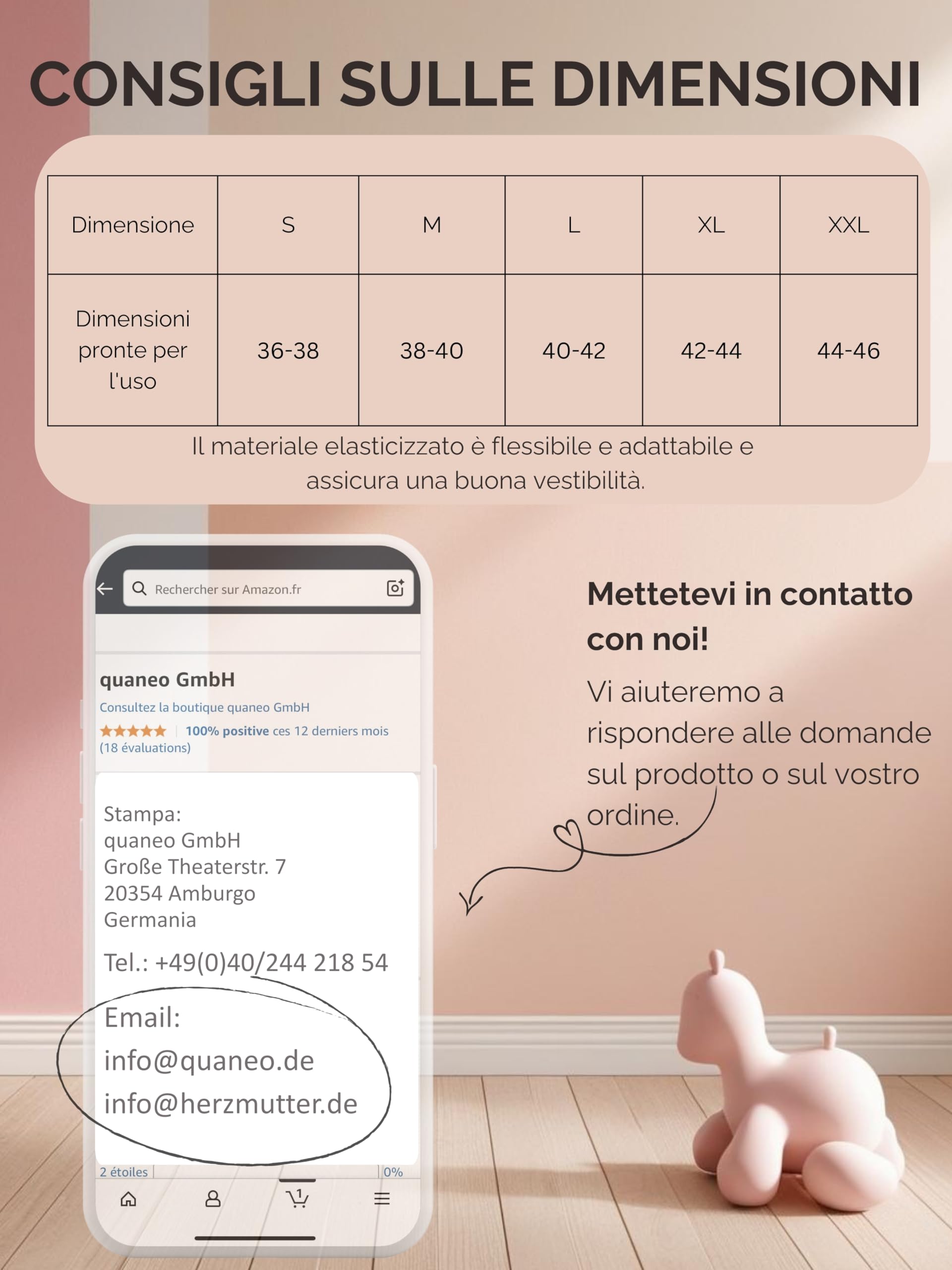 Herzmutter Pigiama Premaman - Set Pigiama Allattamento maternità - 3 Pezzi - Abbigliamento Casa per Gravidanza e Allattamento - 8100