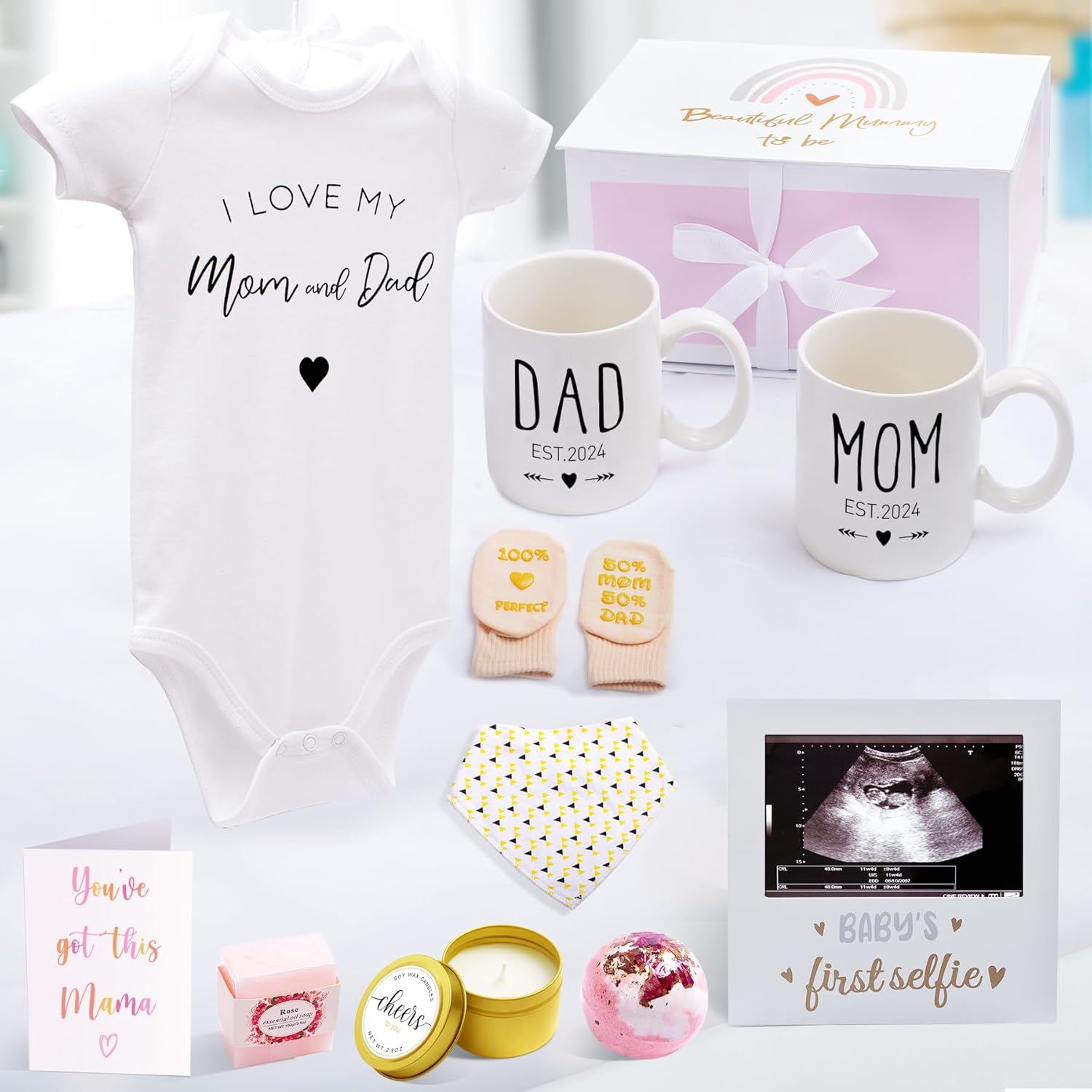 New Mom Gift Set Pregnancy Announcements, Gender Italy Ubuy