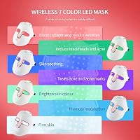 IeBilif LED Arcmaszk 7 Színű Fényterápiával - 270 LED Gyönggyel, Újratölthető Arckezelő Eszköz Bőrfiatalításhoz, Feszesítéshez, Minden Bőrtí 5