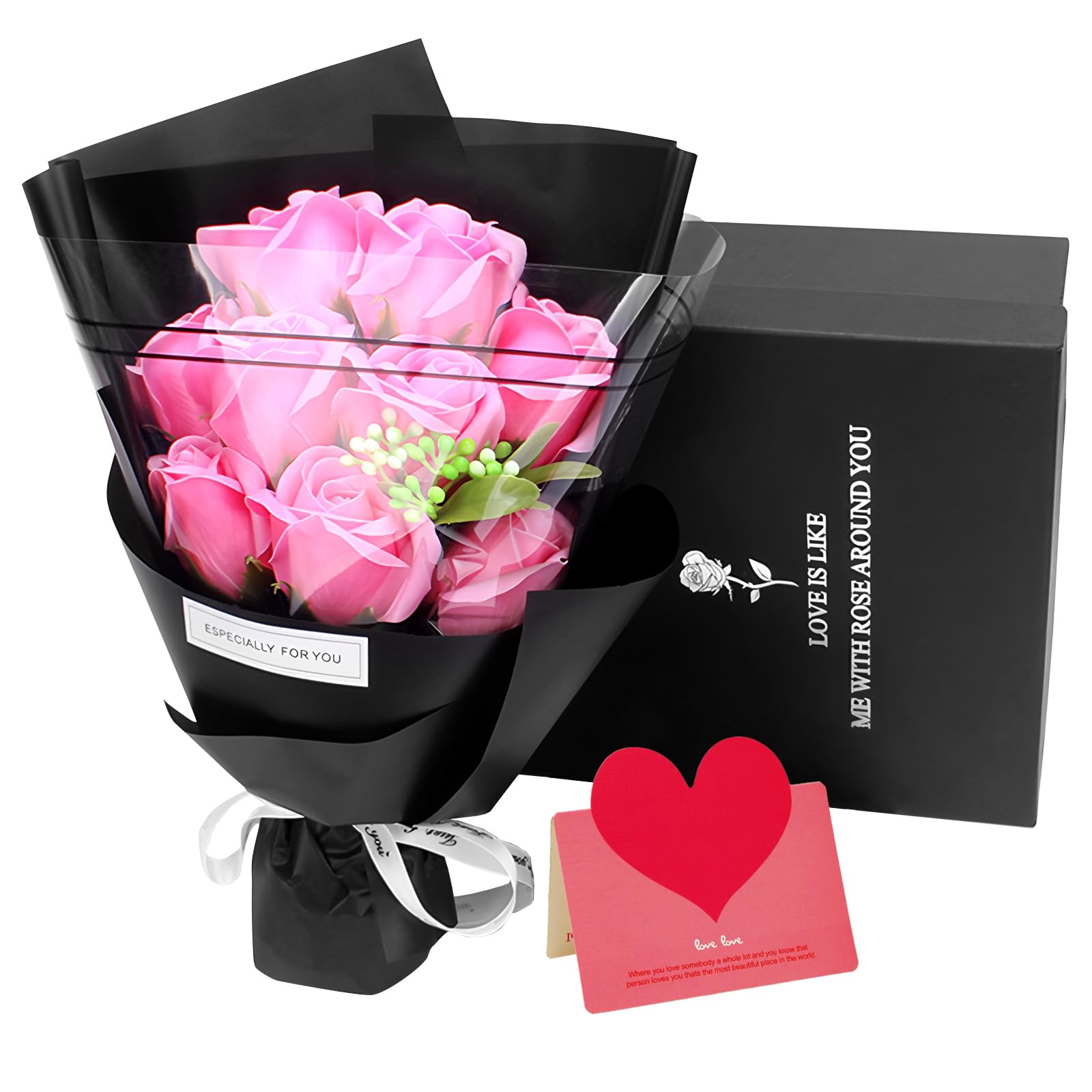 Amazon｜BlissPost ソープフラワー 花束 薔薇 ブーケ そのまま飾れる 