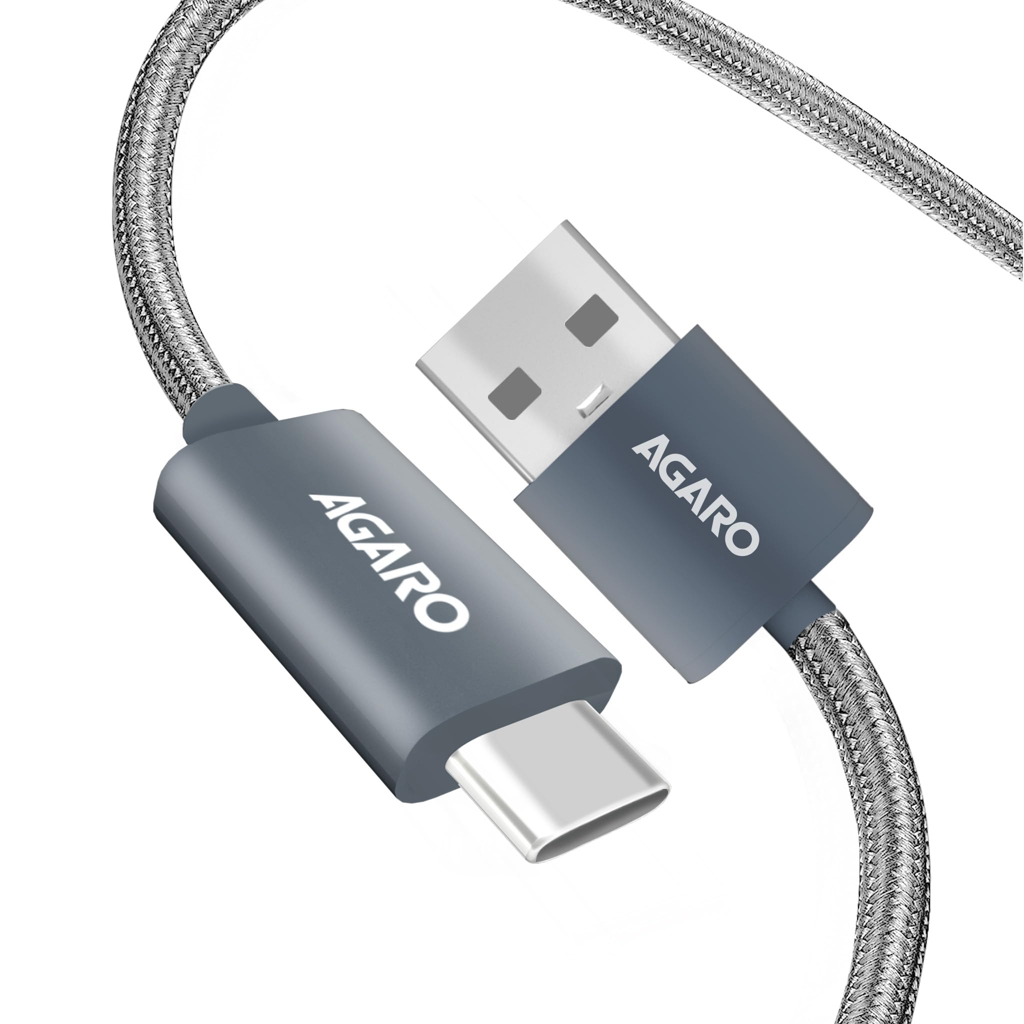 AGARO USB-A to Type C Cable, Nylon Braided Cable, 65W, 6A Fast Charging, Compatible with All Type C Devices Including Smartphones, Tablets, etc, PD Technology, 1 M (3.2Ft), 480 Mbps Data Transmission (B0CR6KXR2Y) Amazon Price History, Amazon Price Tracker
