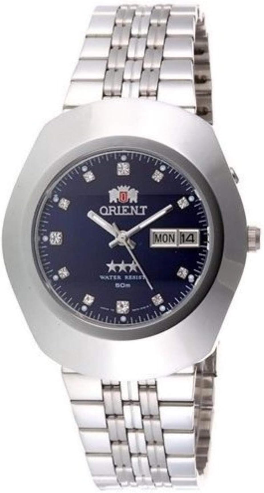 ORIENT Men's Automatic Silver/Blue Watch SEM70005D8 Authentic Made in Japan