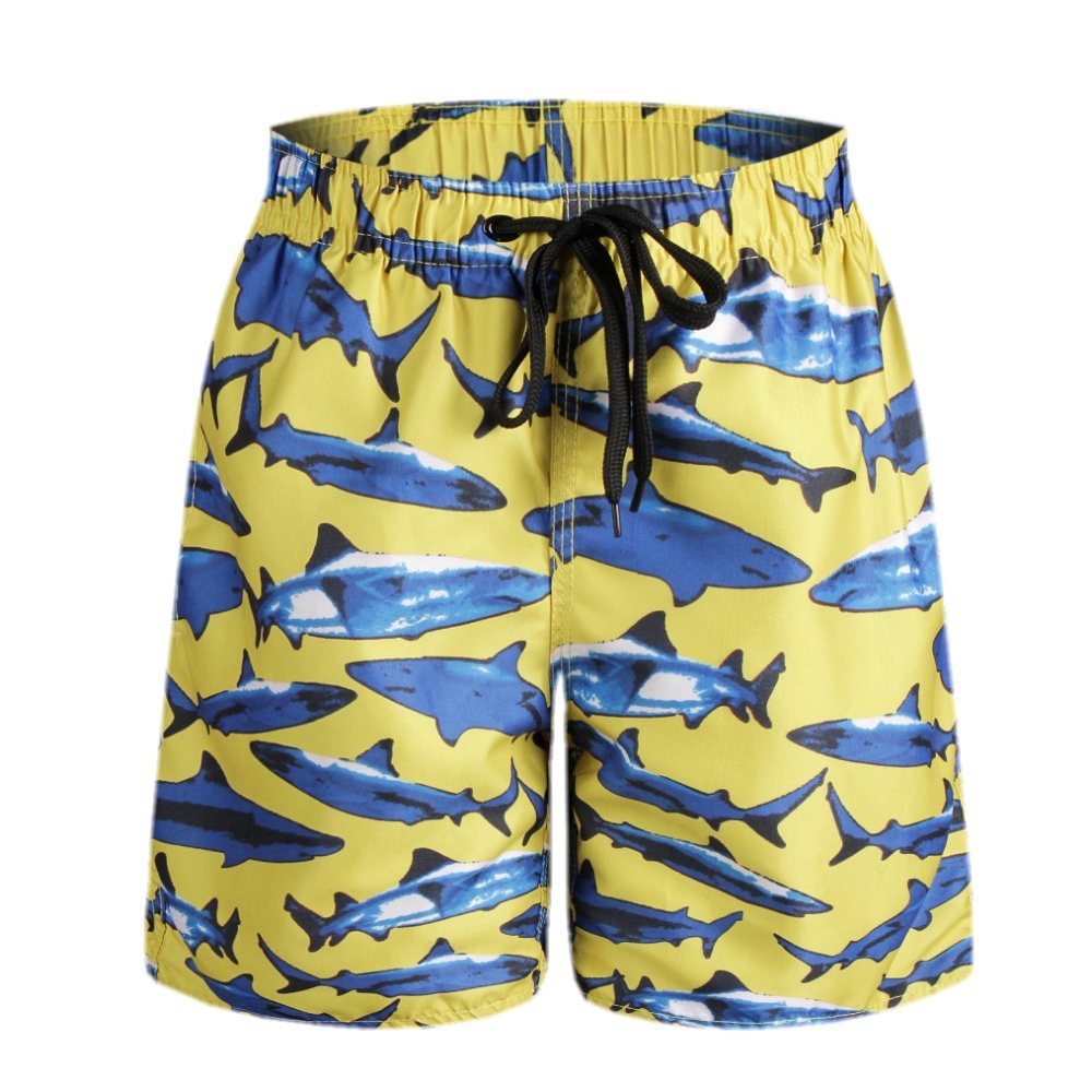 ORANSSI Big Boys Kids Shark Printed BoardShorts with Pockets