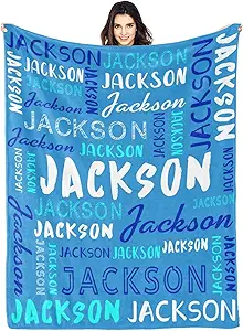 Personalized Name Blanket Customized Baby Blankets for Girls Boys Adults Monogrammed Blankets and Throws Christmas Birthday Mothers Fathers Valentines Day Gift
