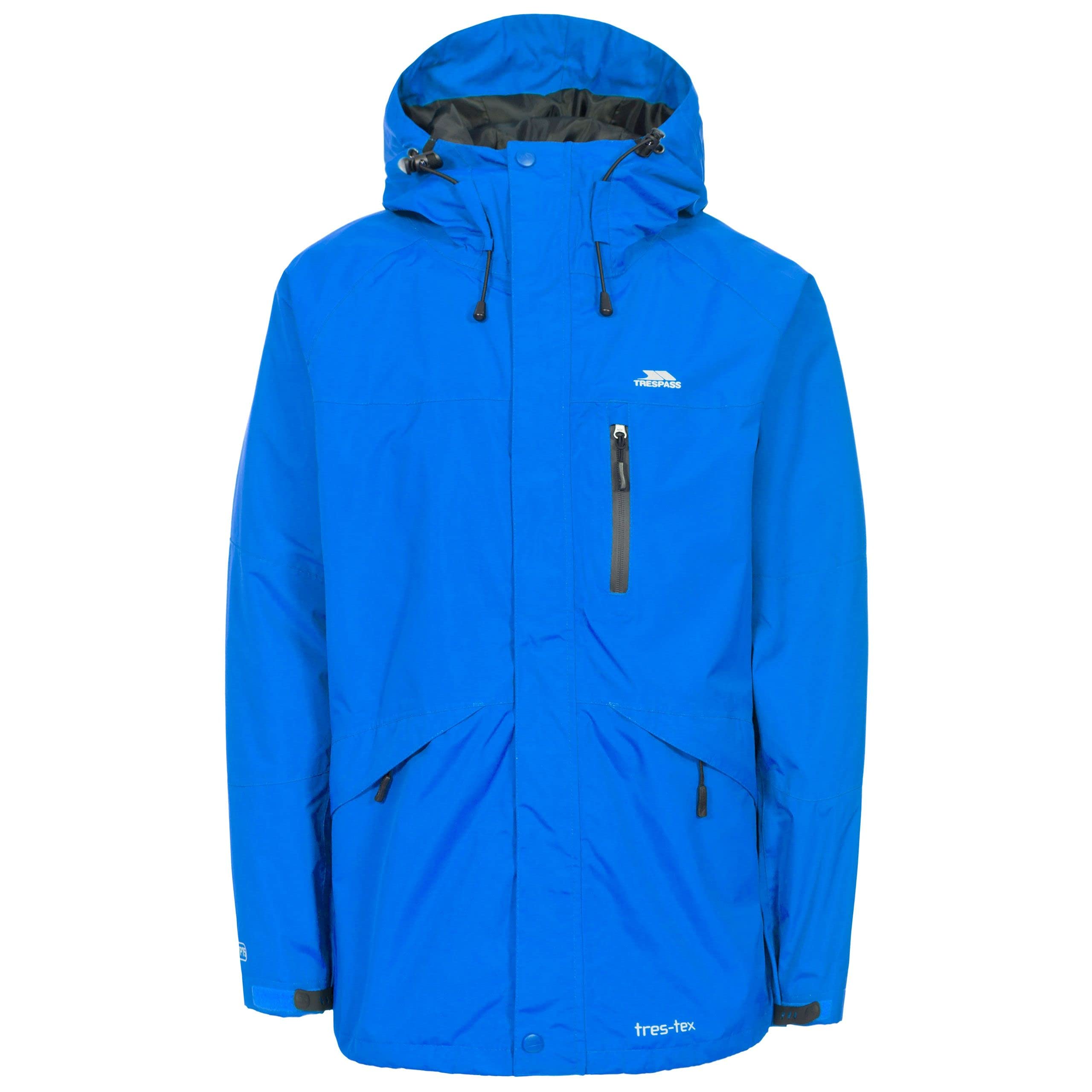 Trespass Men's Blue Corvo Hooded Full Zip Waterproof Jacket/Coat (M) (Blue)
