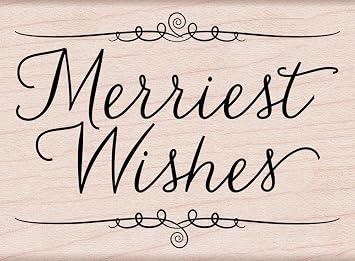 Hero Arts Rubber Stamps Merriest Wishes Woodblock Stamp
