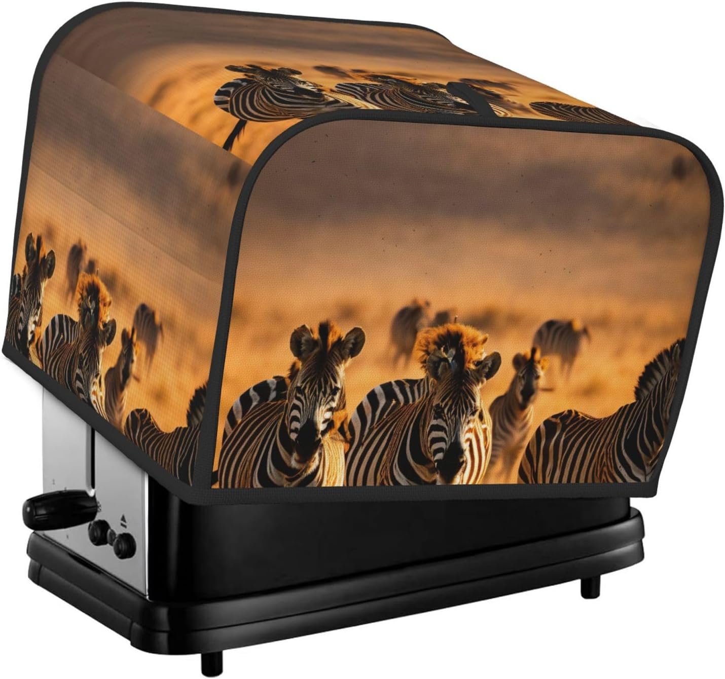 Zebra Animal Print 4-Slice Toaster Cover Kitchen Appliance For Bread Home Protector Daily Usability