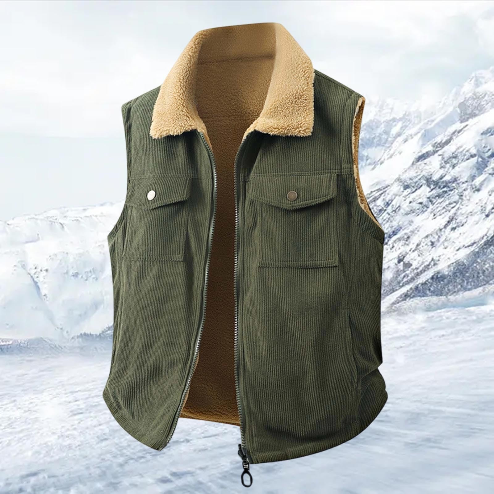Genérico Chaleco ligero acolchado para hombre Gilet Hombres Casual Capa Sólida chaqueta térmica correr Desmangado Con Cremallera ajuste regular Exteriores Talla Grande