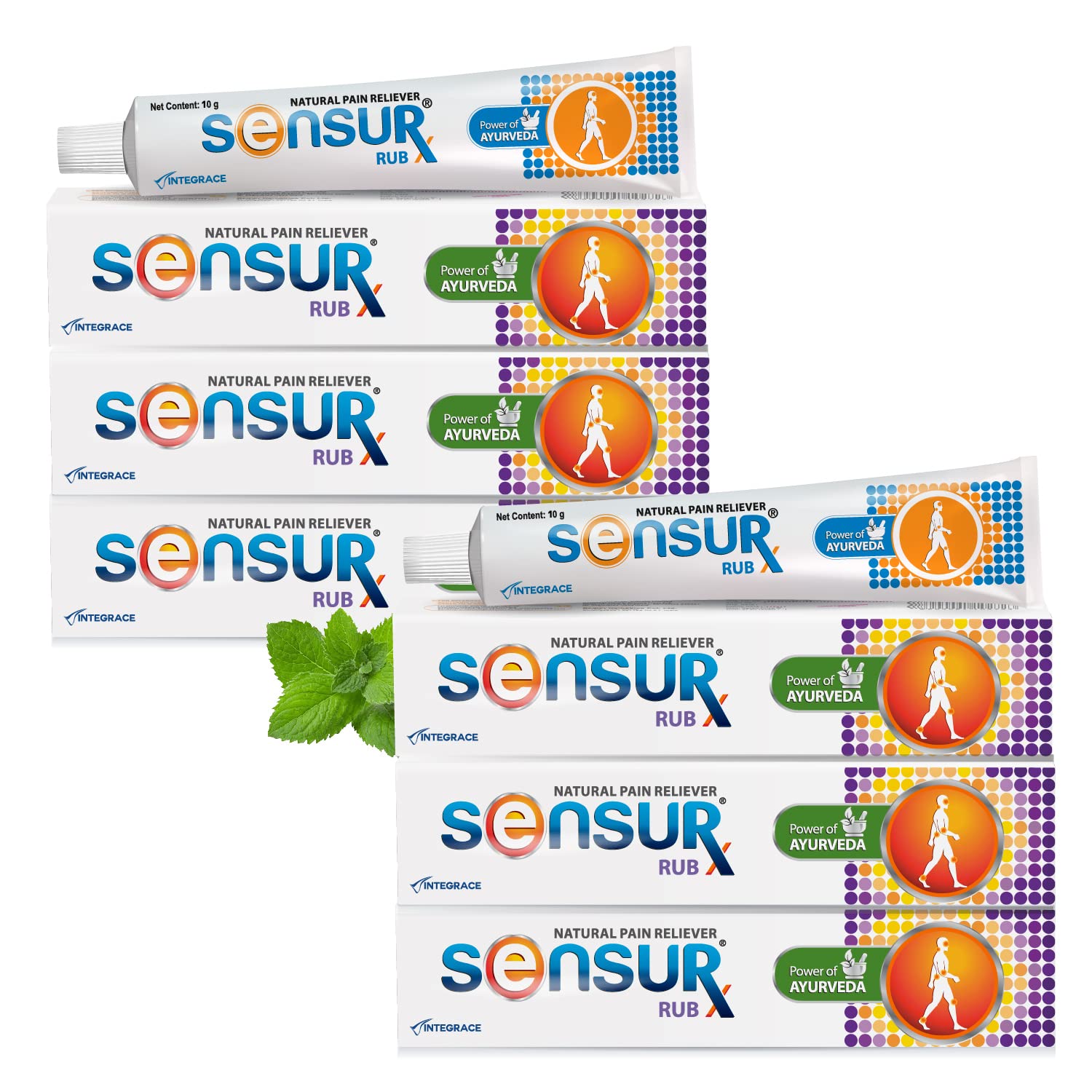 Sensur Natural & Ayurvedic Pain Relief Rub -(10 g, Pack of 6)|Fast Relief |All pains, One solution