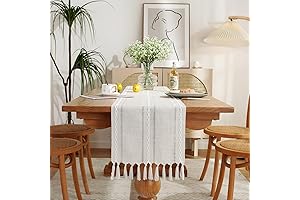 Rustic Farmhouse Style Linen Table Cloth Runner Rectangle Table
