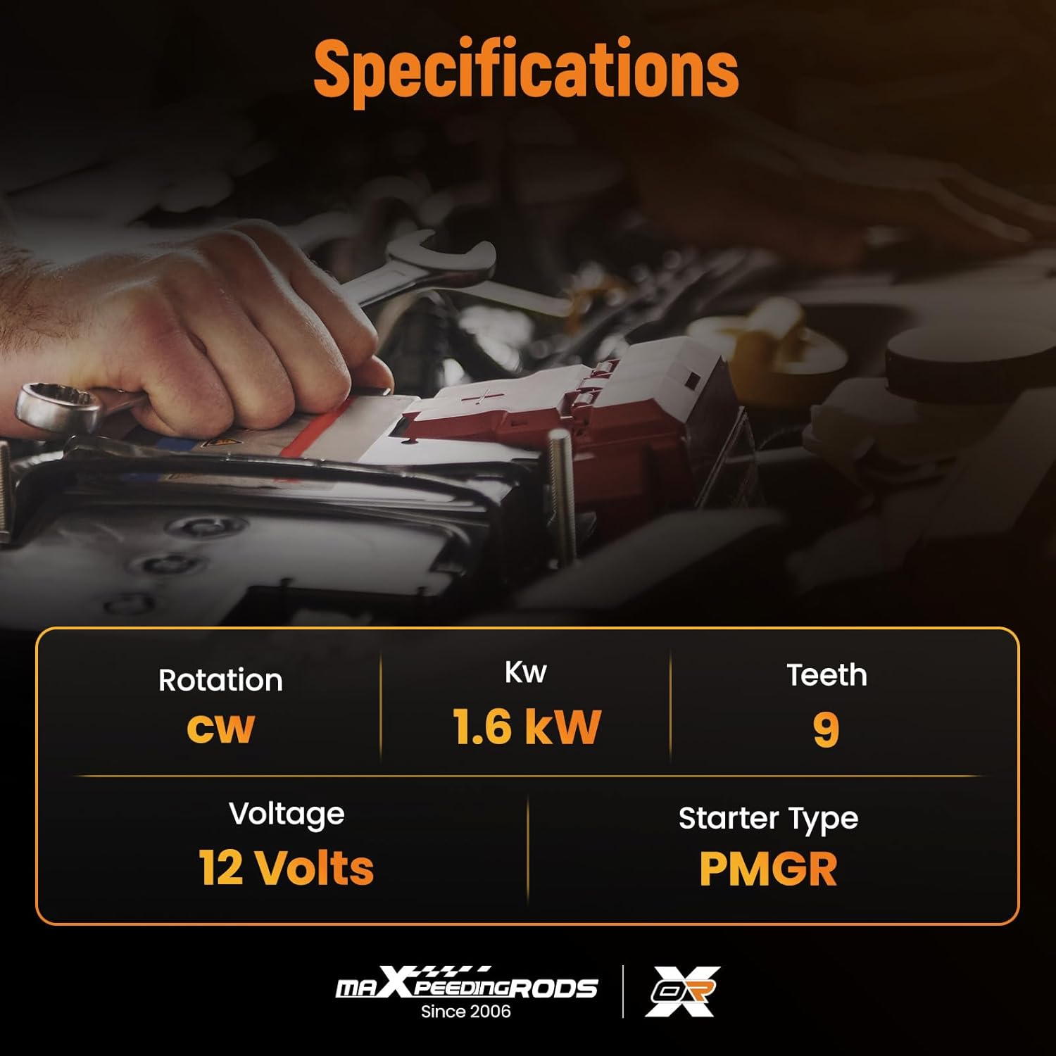 maXpeedingrods Starter Motor for Toyota Corolla 2009-2016, Matrix 2009-2013, for Pontiac Vibe 2009-2010, L4 1.8L,12V 1.6KW 9 Teeth Clockwise, Replace# 28100-0T050, 28100-0T051, 28100-37050, 19049N