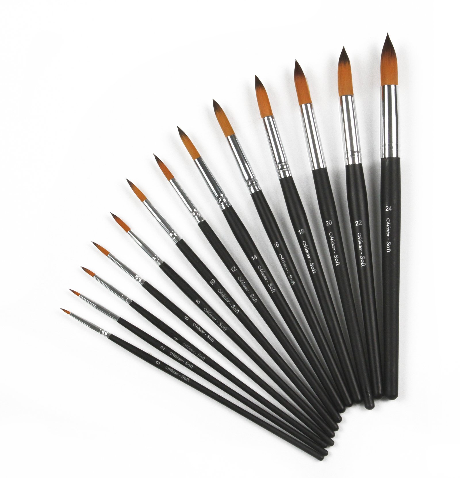 Soft Katzenzungen Pinsel 6er-Set - Feine Nylonpinsel Für Aquarell & Acryl